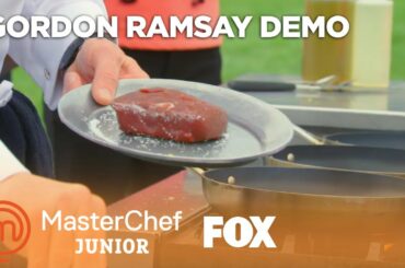 Gordon Ramsay Demonstrates How To Cook A Venison Loin | Season 4 Ep. 10 | MASTERCHEF JUNIOR