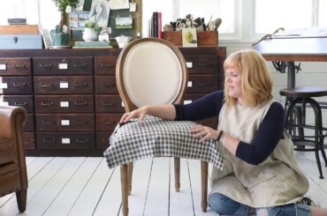 How to make dining chair slipcovers (tie on with ruffle/pleated skirt)