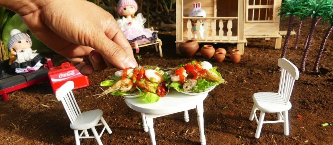 MINIATURE Cooking French Fries and Crispy Fried Shrimp Recipe - ASMR Tiny Food