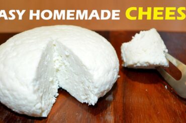 How to Make Cheese at Home - 2 ingredient Easy Cheese Recipe