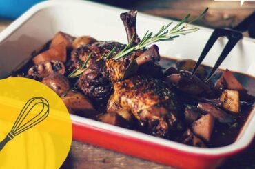 Classic Coq Au Vin | Chicken Legs Baked with Red Wine | Traditional French Recipe
