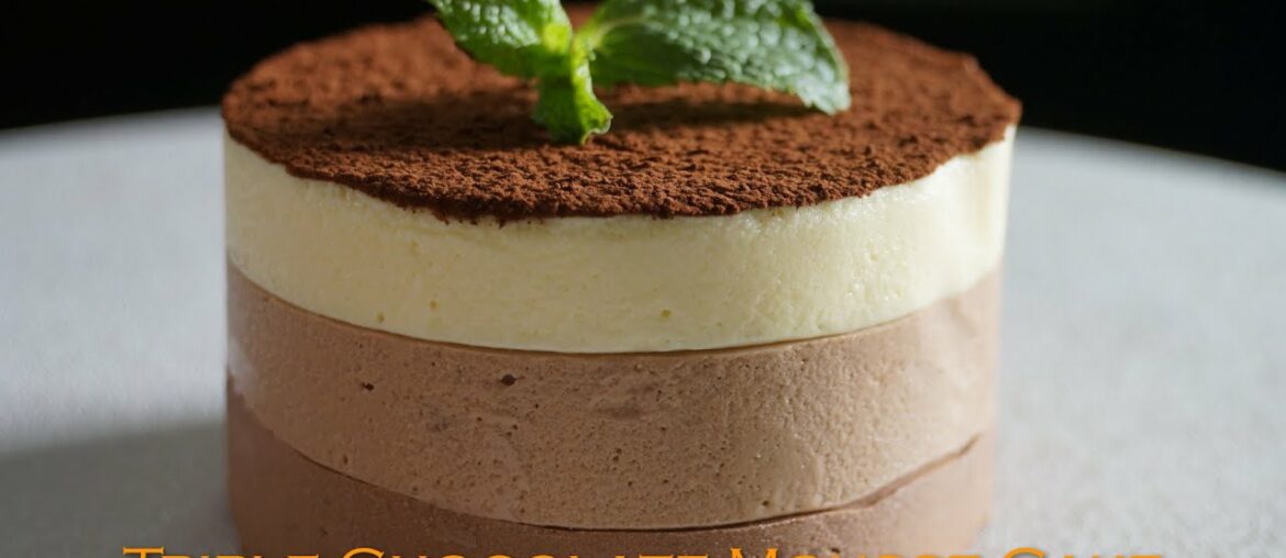 Triple Chocolate Mousse Cake Recipe - Bruno Albouze - THE REAL DEAL