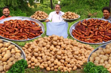 Crispy Potato Fingers Recipe | Homemade Crispy French Fries Recipe Cooking by our grandpa