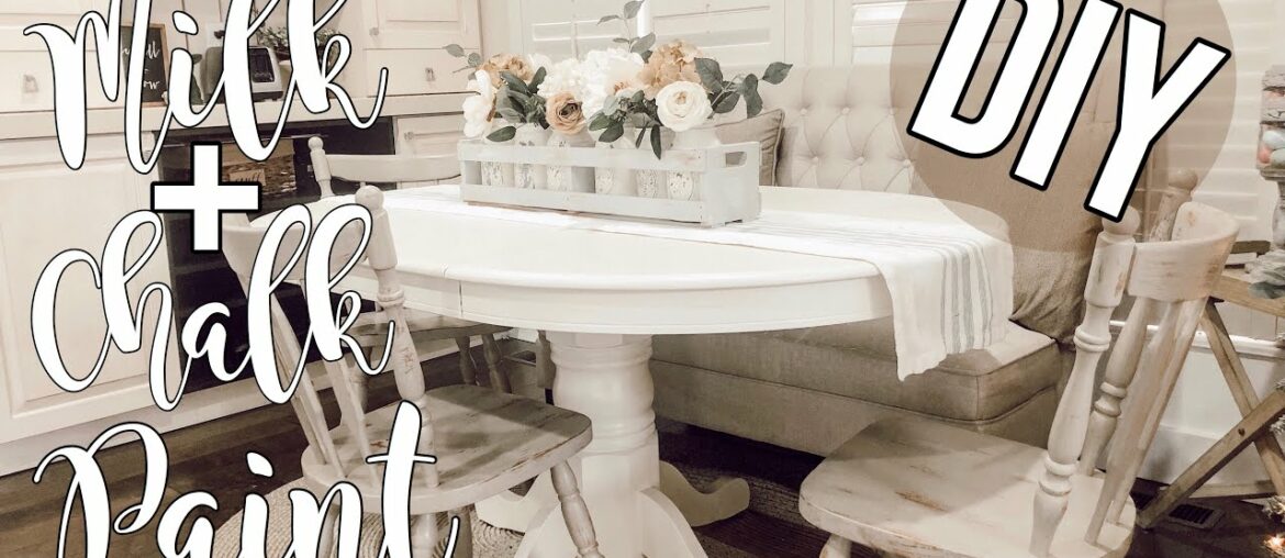 Milk Paint & Chalk Paint tutorial | Thrifted Dining Room