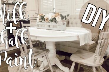 Milk Paint & Chalk Paint tutorial | Thrifted Dining Room