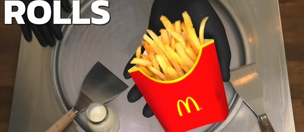 McDonalds Fries Ice Cream Rolls | how to make Mc Donalds French Fries Chips fried Ice Cream | ASMR