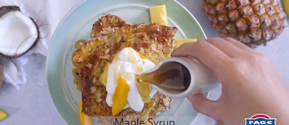 Coconut-Crusted French Toast with Greek Yogurt Icing Recipe