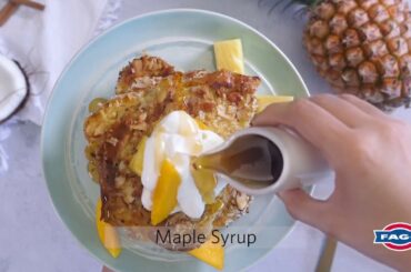 Coconut-Crusted French Toast with Greek Yogurt Icing Recipe