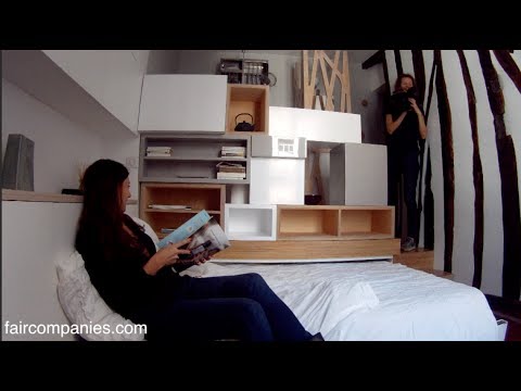 Paris micro-apartment stacks kitchen, bed, bath in 129 sq ft Paris micro-apartment stacks kitchen, bed, bath in 129 sq ft