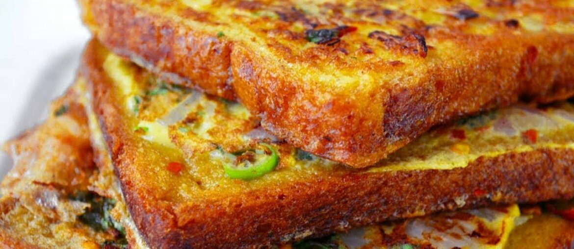 Spicy Bread Omelette Recipe | Bread Omelette Street Food