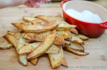 Garlic Herb Steak Fries {thick french fries recipe}
