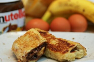 Banana Nutella French Toast Recipe - CookingWithAlia - Episode 371