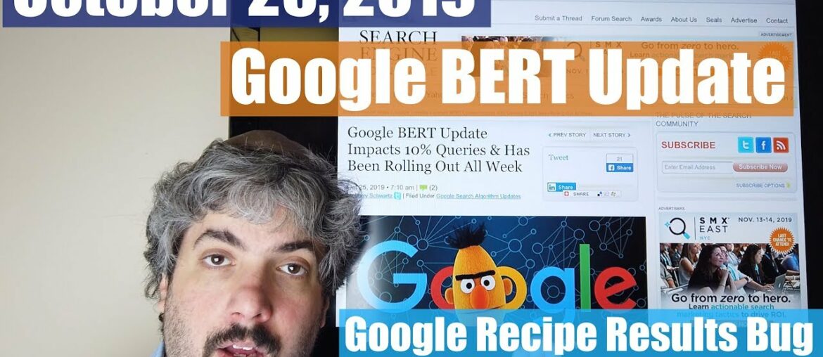Google BERT & Algorithm Change, Recipe Rich Results & Microsoft Advertising Redesign