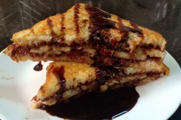 Banana Stuffed Bread Toast|Easy Nutella French Toast |Kids Recipe