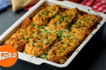 Homemade French Onion Garlic Bread Pasta Bake | Pasta Bake Recipes | Twisted