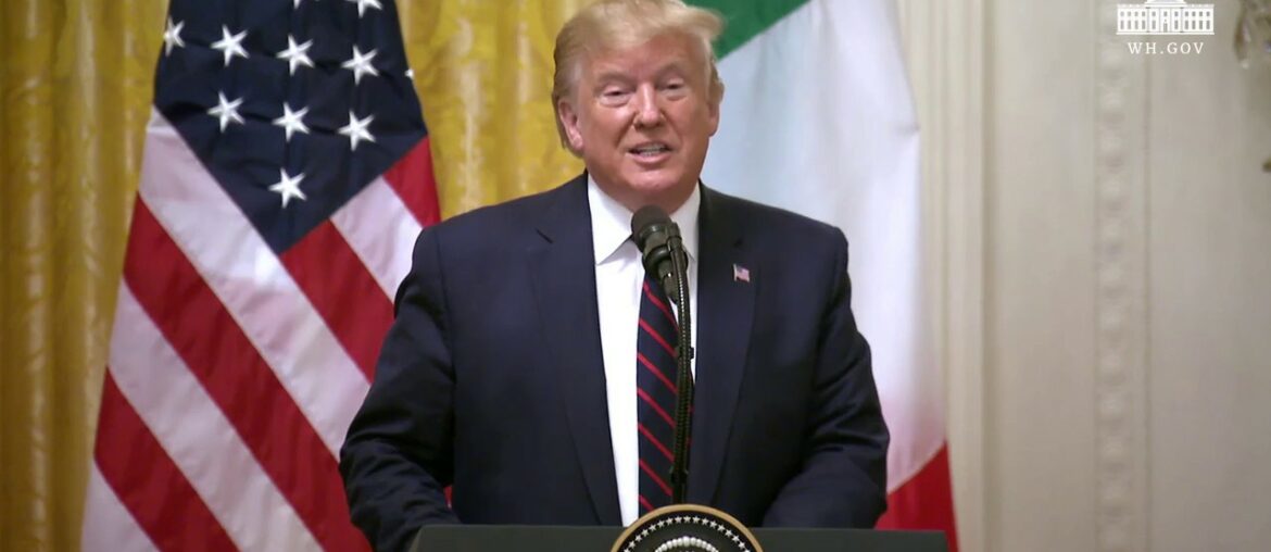 President Trump Participates in a Joint Press Conference with the President of the Italian Republic