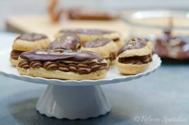 Chocolate Eclairs Recipe with Chocolate Pastry Cream {French Eclairs}