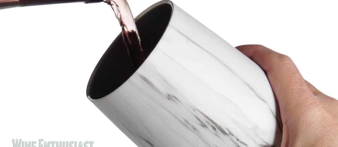 Wine Enthusiast Insulated Stainless Steel Marble Tumblers