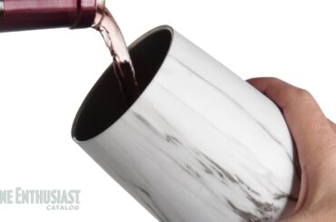 Wine Enthusiast Insulated Stainless Steel Marble Tumblers
