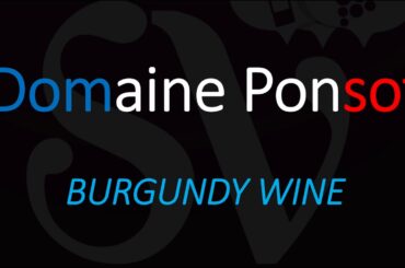 Winery Info & How to Pronounce Domaine Ponsot? French Burgundy Wine Pronunciation