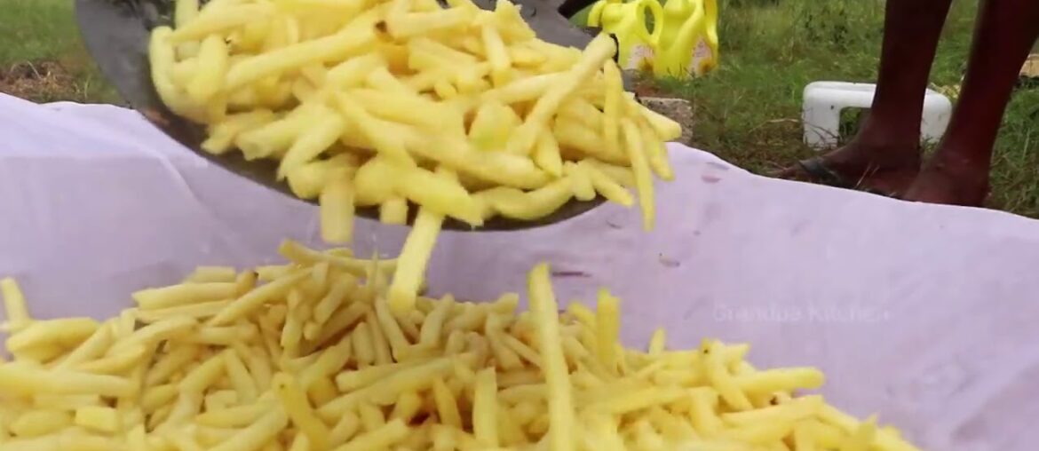 French Fries Recipe   Crispy French Fries Recipe Cooking by our grandpa for Orphan kids