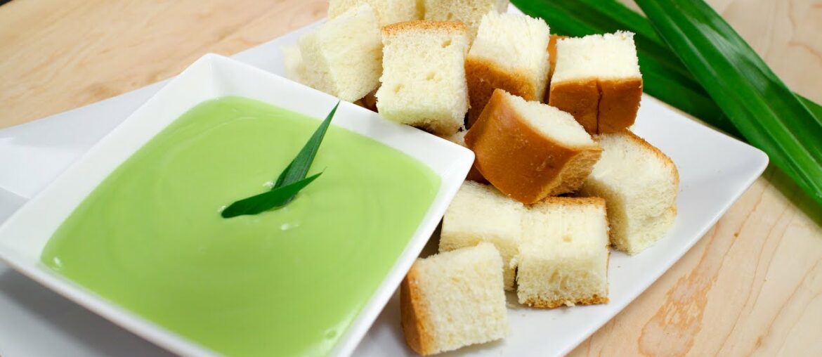 Pandan Coconut Custard "Fondue" Recipe สังขยาใบเตย - Hot Thai Kitchen!