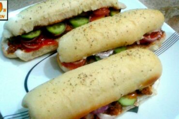 French Chicken Roll Sandwich Recipe | Without Oven | With Homemade Buns | by Aj's Kitchen.