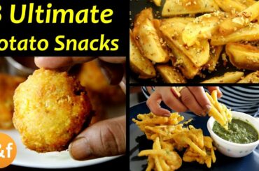 3 Aloo Snacks Recipes | Potato cutlet, French Fries, Aloo Pakoda Recipes | Snacks Recipe in Hindi