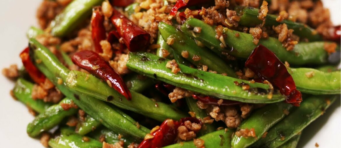 STIR FRY RECIPES - Easy Chinese Green Beans Recipe [干煸豆角]