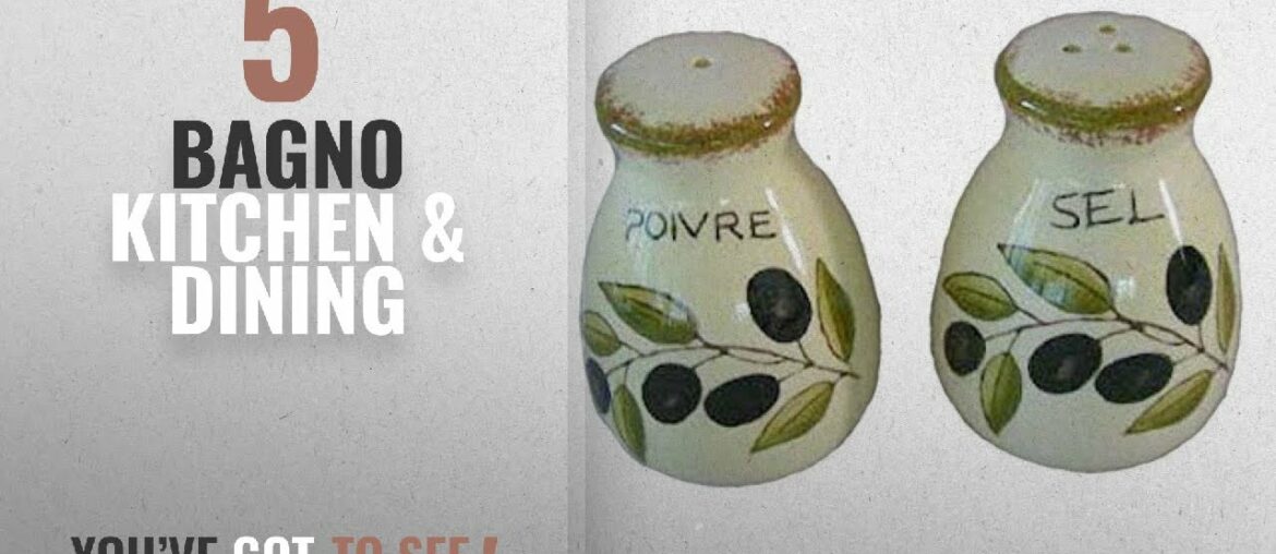 Bagno Top 10 Kitchen & Dining [2018]: French Inspired Ceramic Olive Design Salt (sel) and Pepper