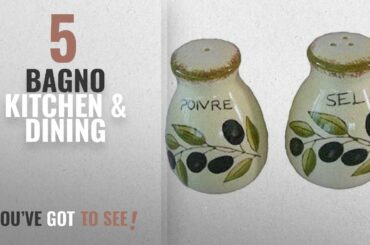 Bagno Top 10 Kitchen & Dining [2018]: French Inspired Ceramic Olive Design Salt (sel) and Pepper