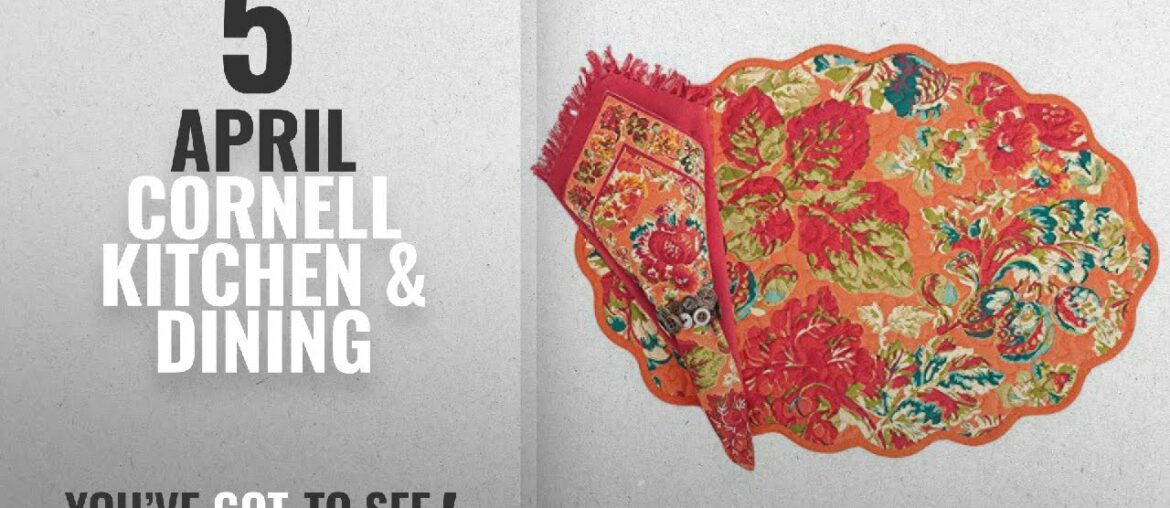 April Cornell Top 10 Kitchen & Dining [2018]: April Cornell Pomegranate Quilted Placemat