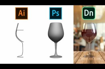 Create a Wine Glass (.obj) in Illustrator & Photoshop for Adobe Dimension