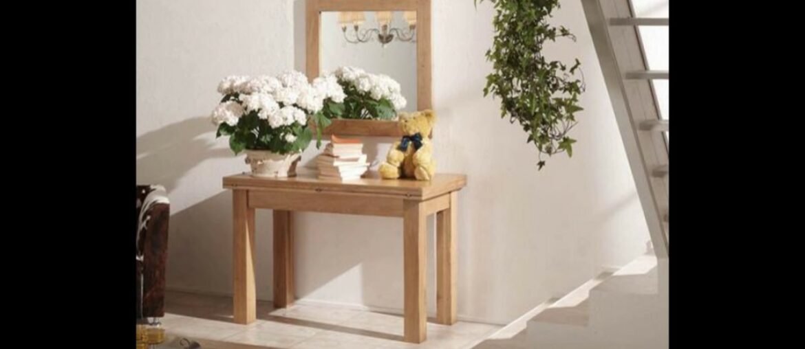 French Country Dining Table with Leaf Console Table