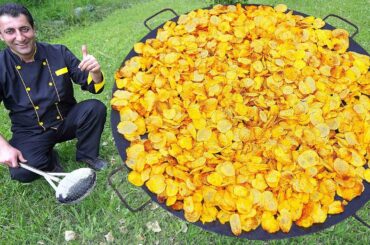 The BIGGEST Crispy Potato Chips | RECORD BREAKING! Quick and Easy Chips Recipe | PAPA KITCHEN