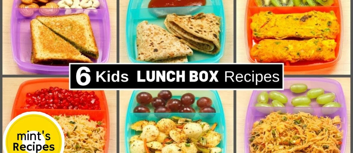 6 Kids MONDAY to Saturday LUNCH BOX Recipes |  Quick Tiffin Box Recipe Ideas | #mintsrecipes