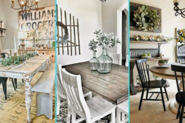 ❤DIY Shabby chic style Rustic Dining Room decor Ideas | Farmhouse dining room decor | Flamingo Mango