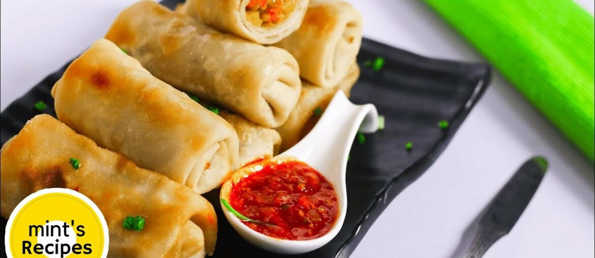 वेज स्प्रिंग रोल्स की आसान रेसिपी | Veg Spring Rolls Recipe | Breakfast Recipes