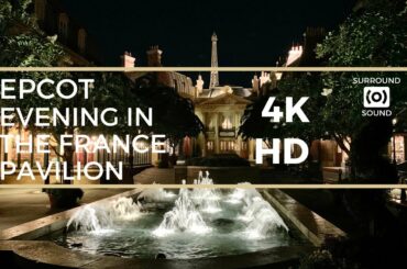 Epcot France Pavilion at Night (4K HD)