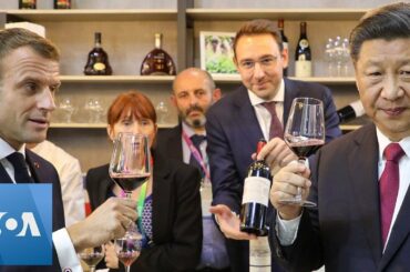 France's Macron Treats China's Xi to French Wine and Steak at Shanghai Trade Expo