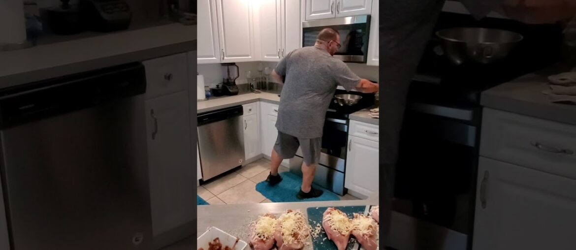 French Onion stuffed ckn breast with lemon vinaigrette Arugula recipe