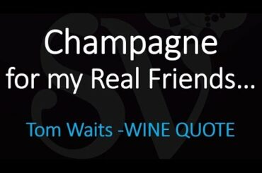 Fun Wine Quote #1 - Real Pain for my Champagne...