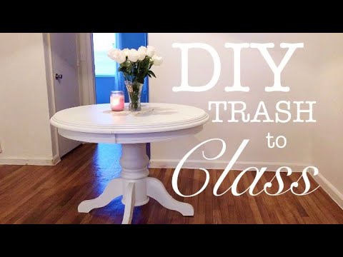 DIY DINING ROOM TABLE TRANSFORMATION I FROM TRASH TO CLASS DIY DINING ROOM TABLE TRANSFORMATION I FROM TRASH TO CLASS