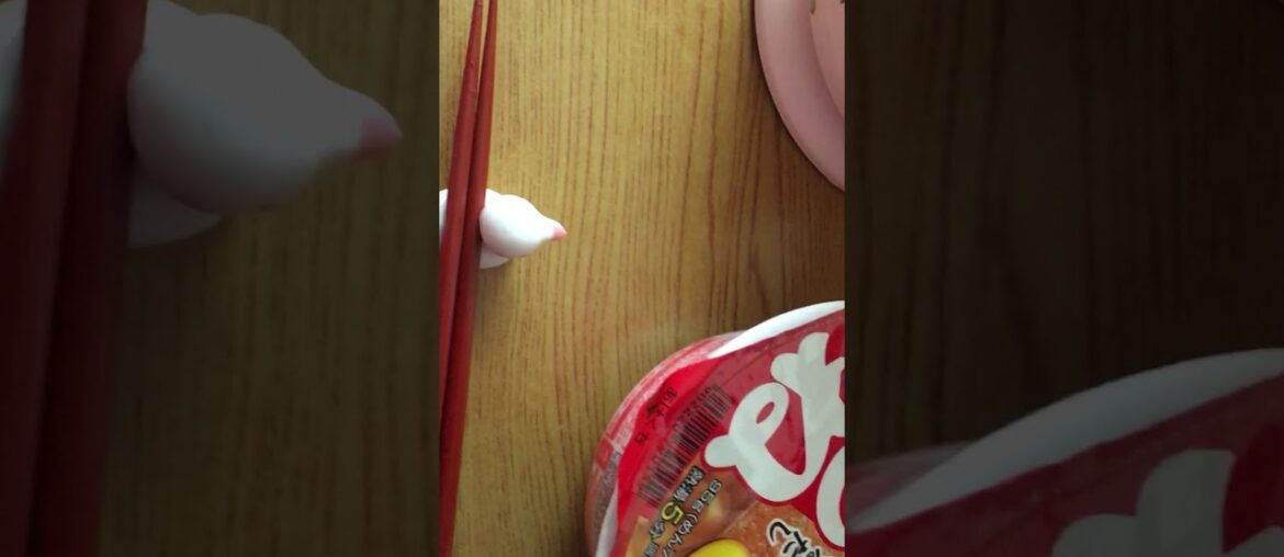 My late lunch  Cup noodle & French breads