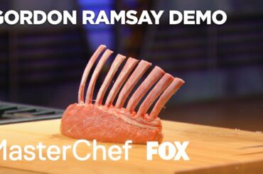 Gordon Ramsay Demonstrates How To French Trim A Rack Of Lamb | Season 8 Ep. 6 | MASTERCHEF