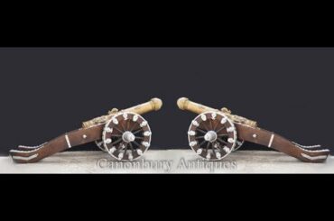 Pair Giant French Bronze Cannons   Military Artillery Canonbury Antiques