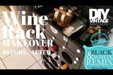DIY Before After wine holder makeover