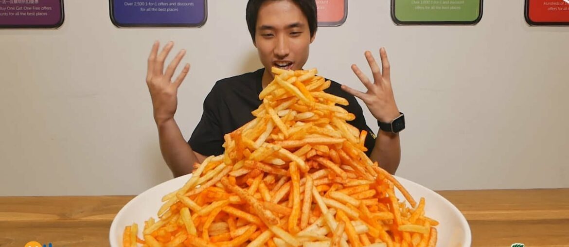 INSANE French Fries Mountain Challenge! | Over 1500 Fries Eaten?!