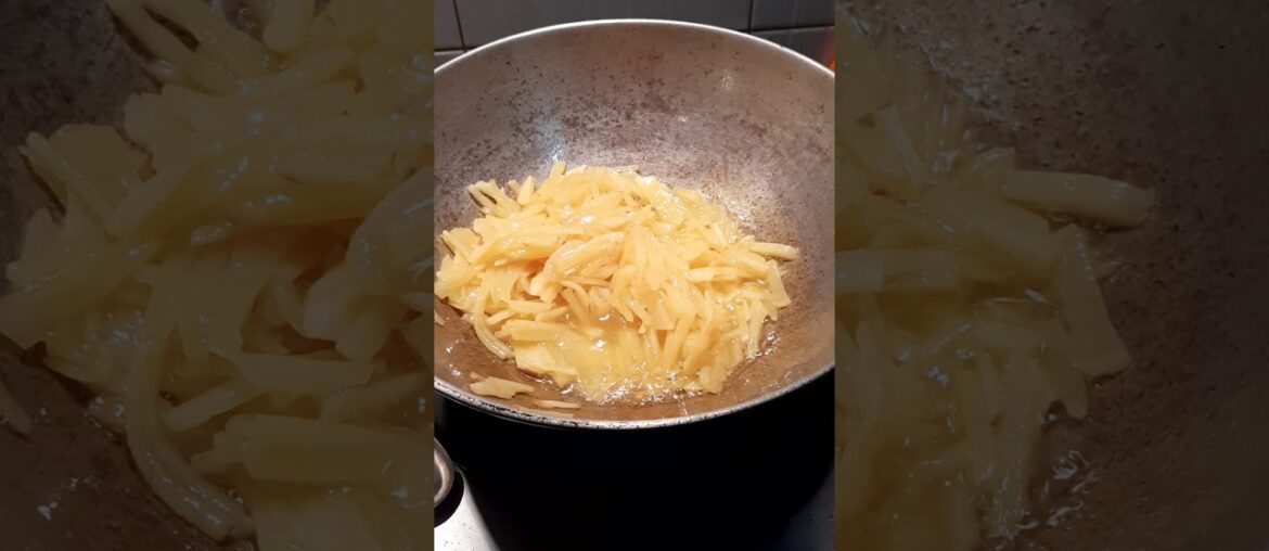 Hand made French fries recipe in vegetable oil