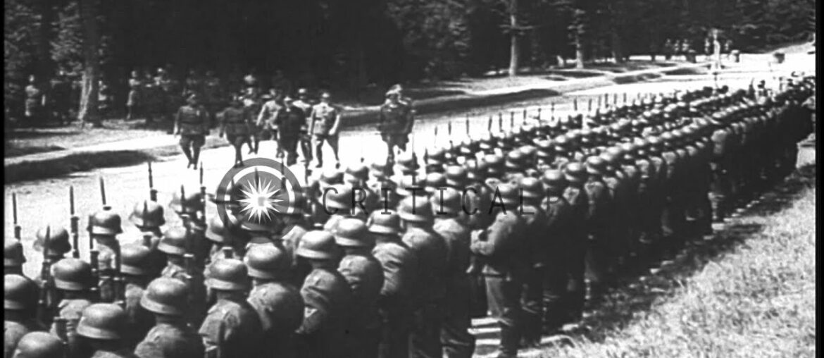 German troops in Paris,  Adolf Hitler at the Eiffel Tower and the French and the ...HD Stock Footage